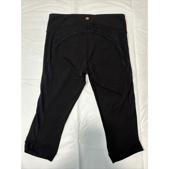 lululemon athletica Pants - Lululemon Stop At Nothing Crop Leggings Pixie Black Size 6 Preowned